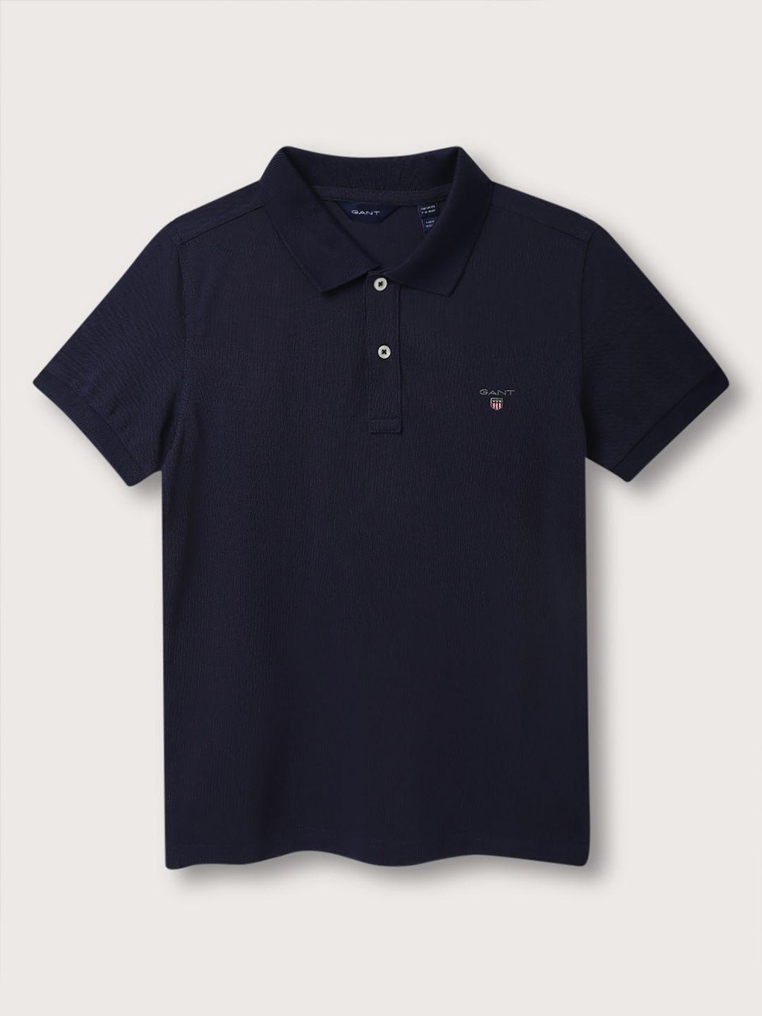 gant boys polo collar cotton t-shirt