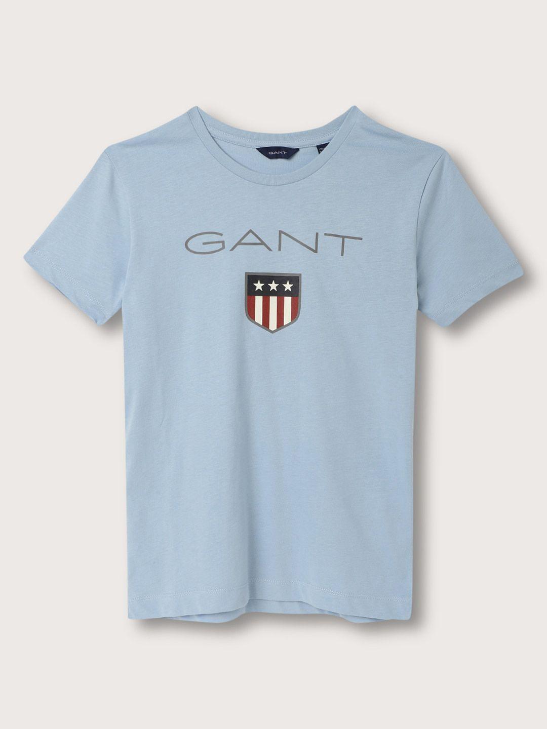 gant boys printed round neck cotton t-shirt