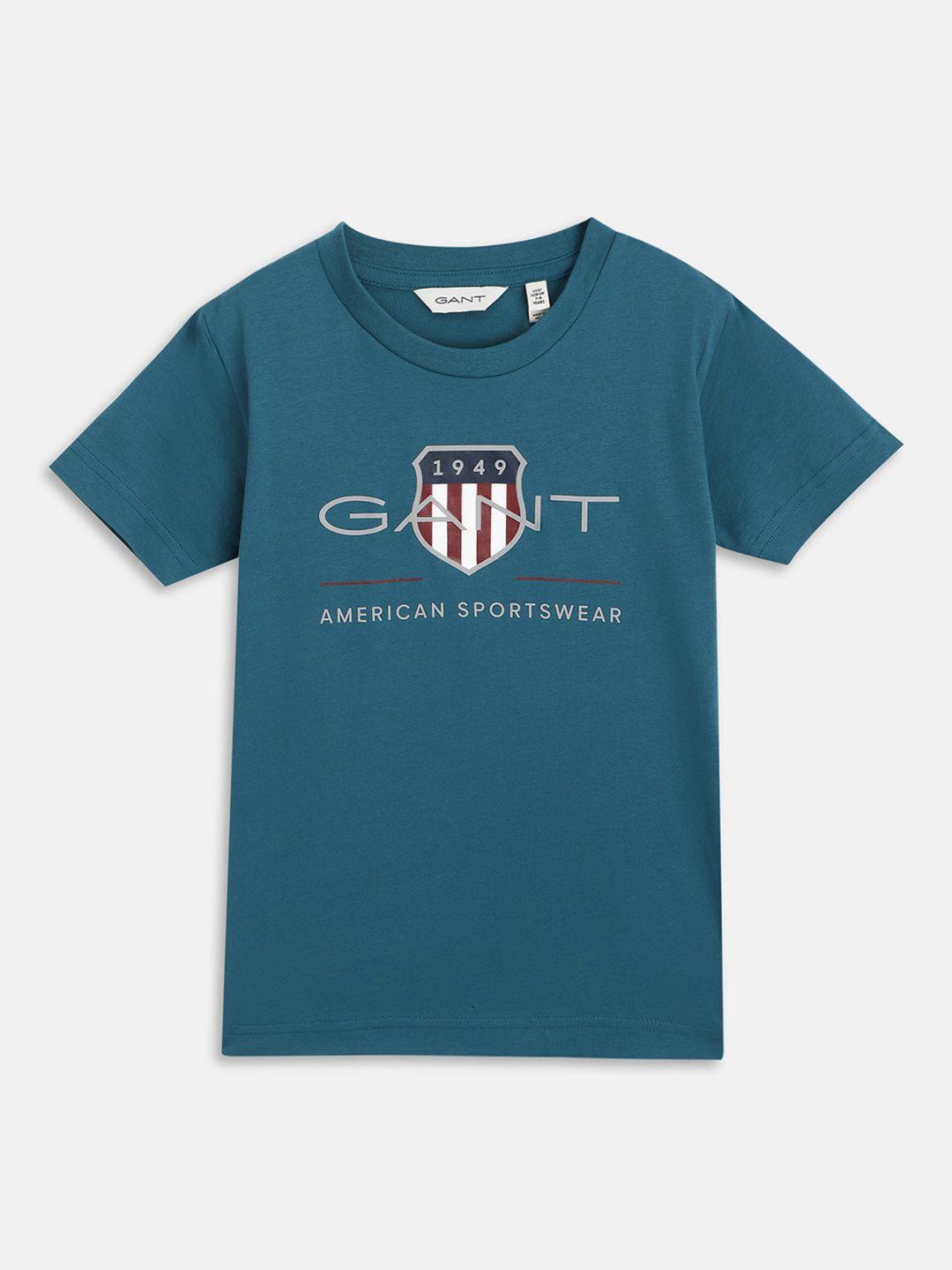 gant boys typography printed cotton t-shirt