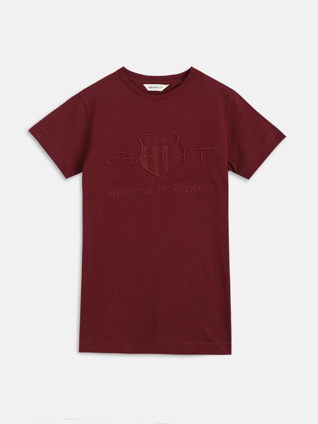 gant boys typography printed cotton t-shirt
