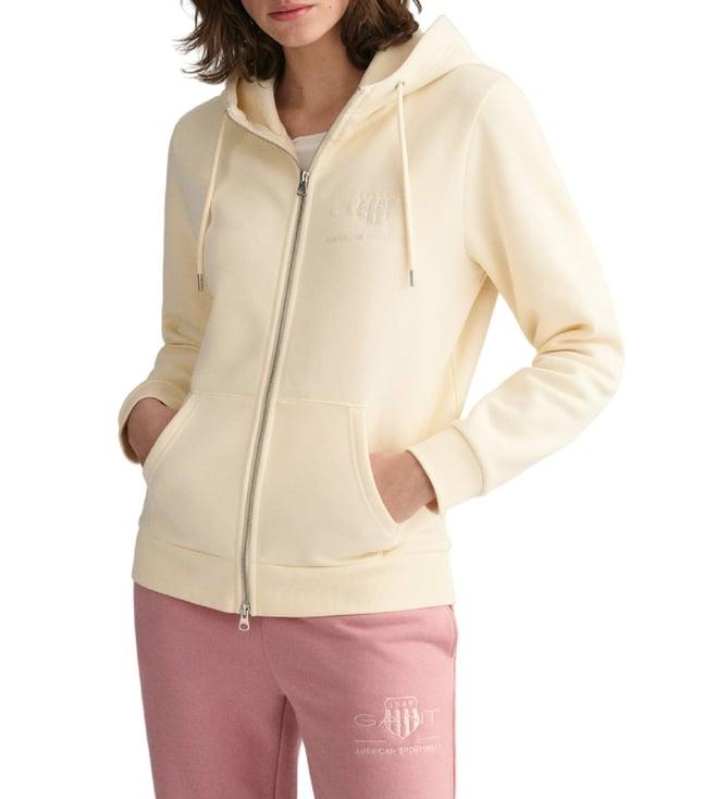 gant cream fashion regular fit hoodie