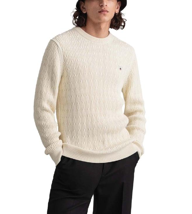 gant cream regular fit sweater