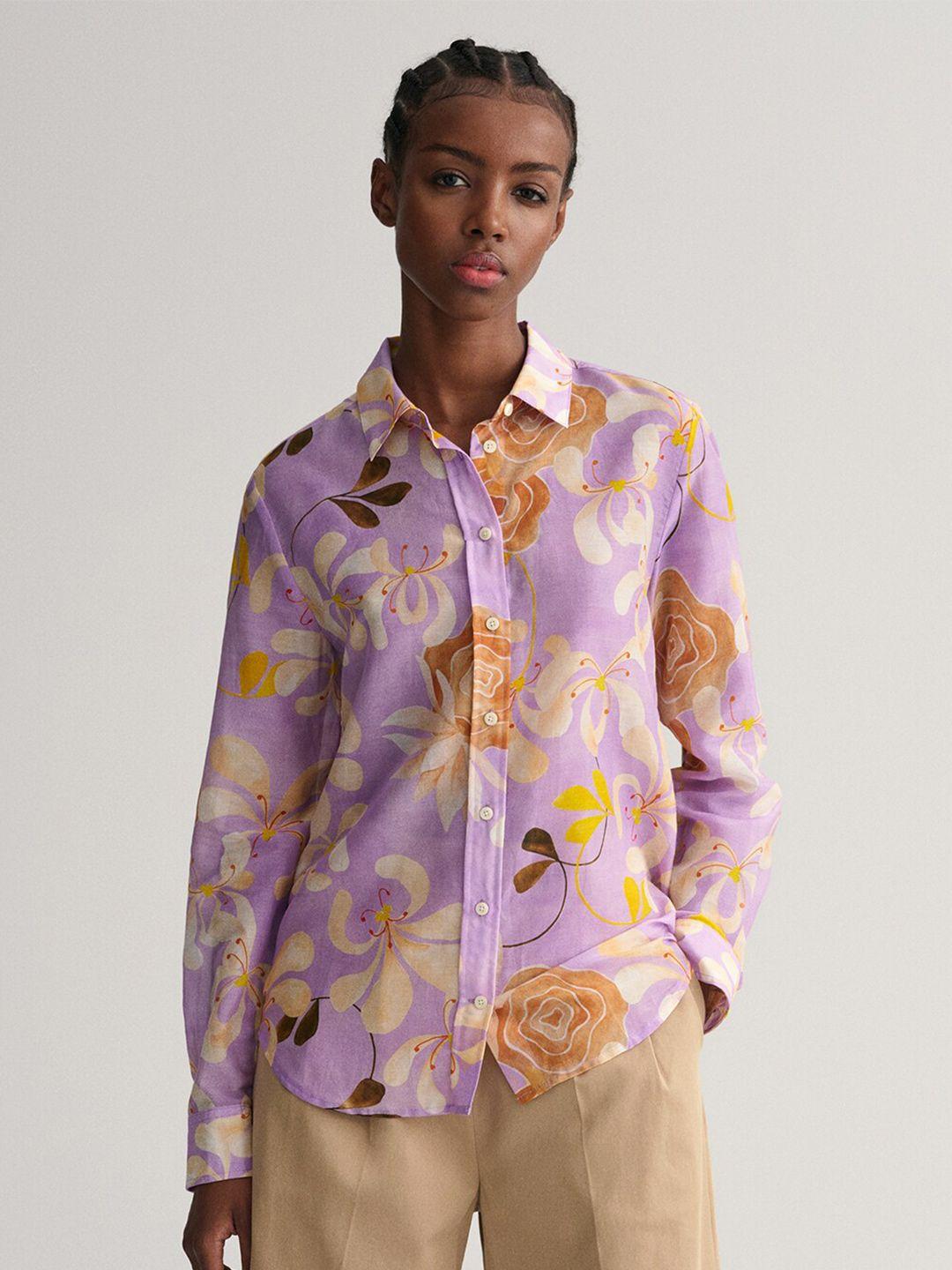 gant floral printed cotton casual shirt