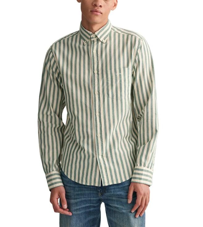 gant forest green striped regular fit shirt