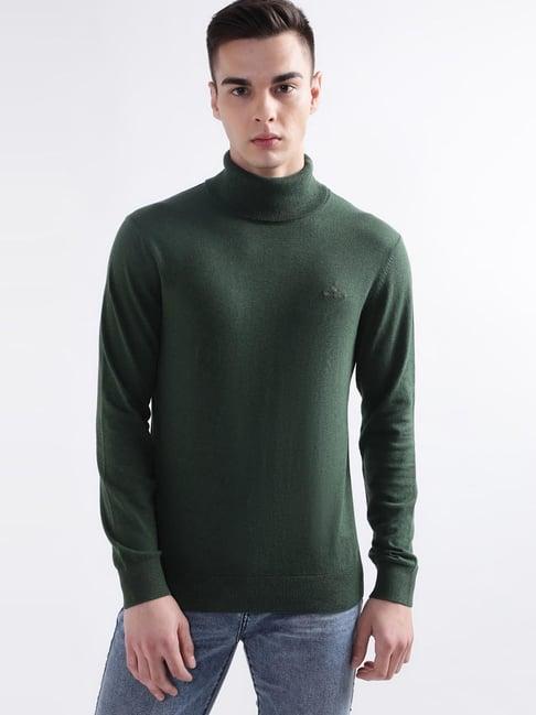 gant green cotton regular fit sweater