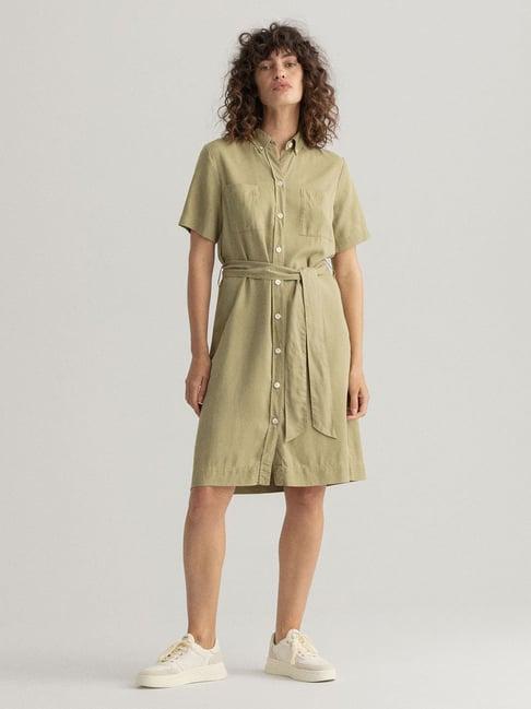 gant green knee-length shirt dress