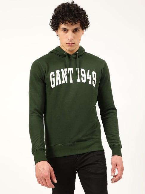 gant green slim fit printed sweatshirt