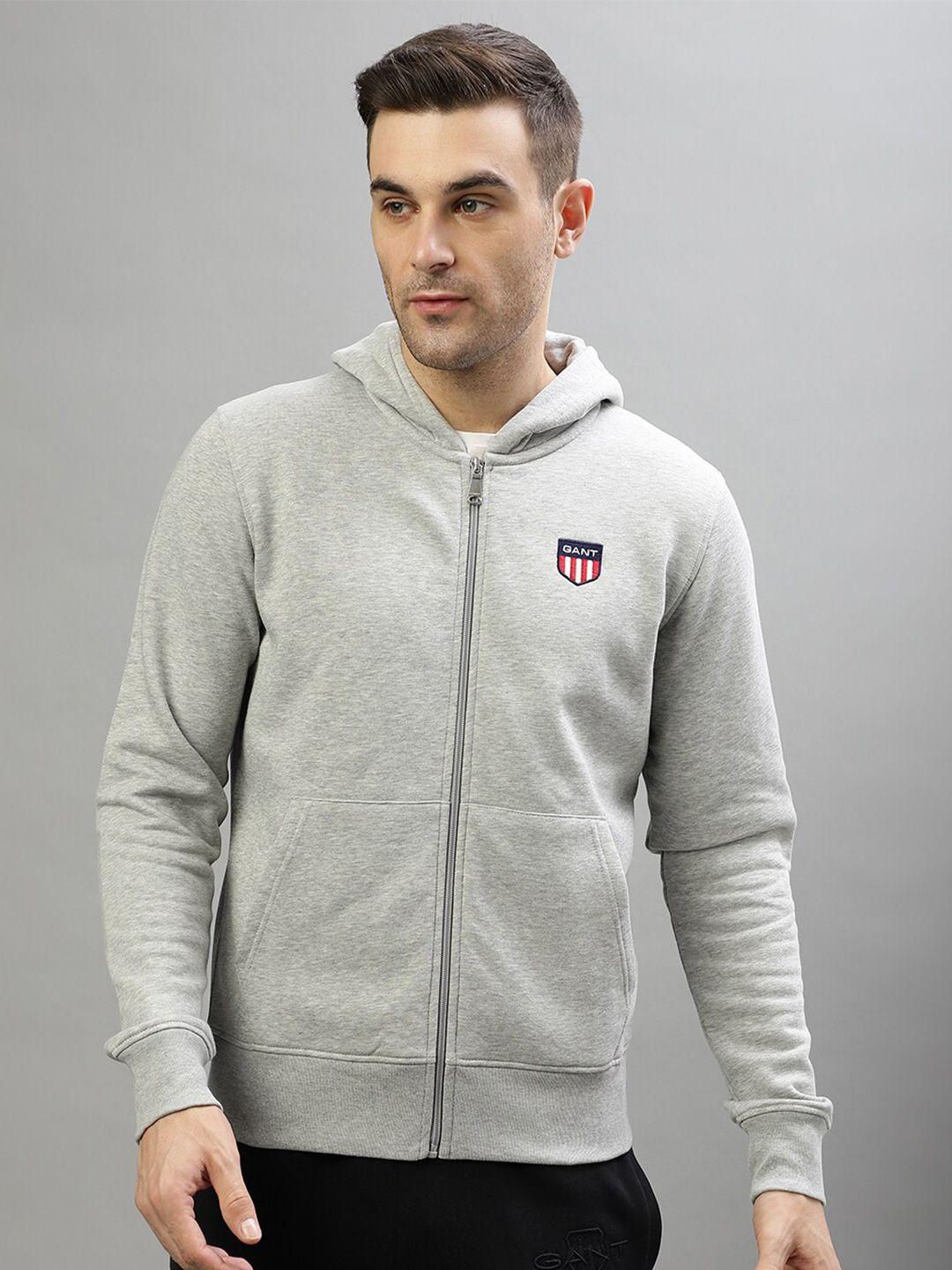 gant hooded front-open sweatshirt