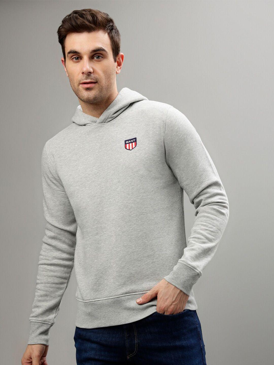 gant hooded pure cotton pullover sweatshirt