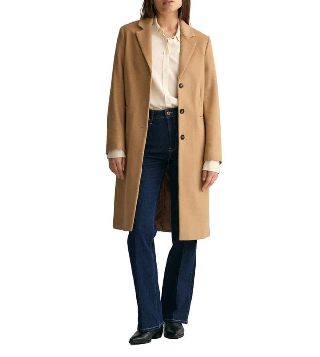 gant khaki fashion oversized overcoat