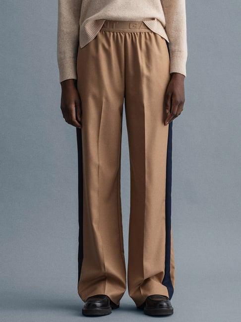 gant khaki regular fit elasticated trousers