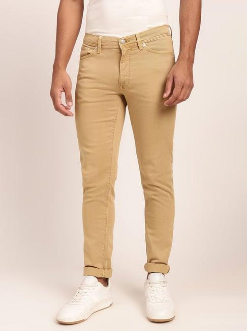 gant khaki slim fit lightly washed jeans