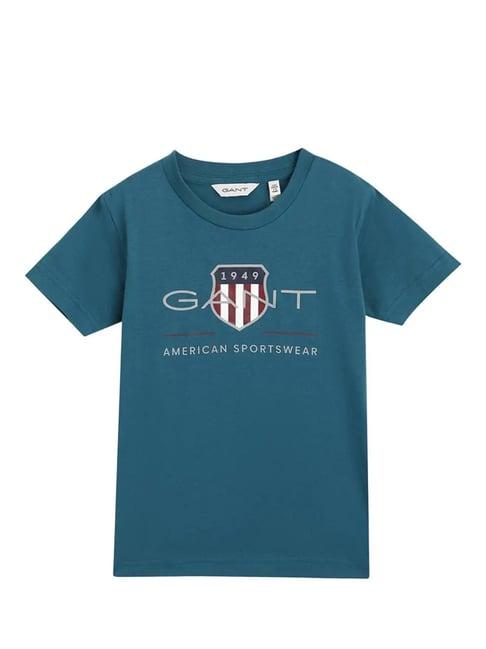 gant kids blue logo t-shirt