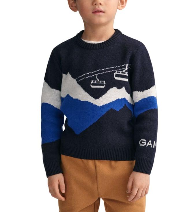 gant kids multi fashion printed regular fit sweater