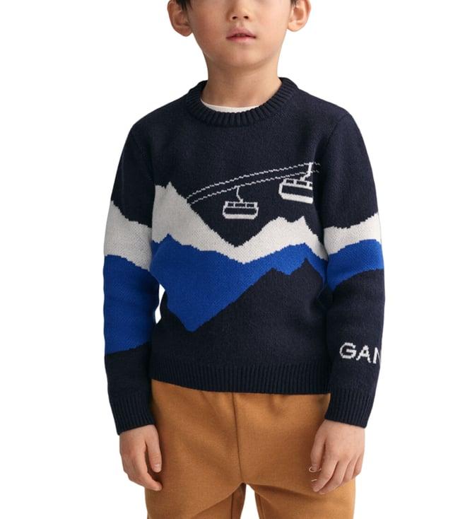 gant kids multi fashion printed regular fit sweater