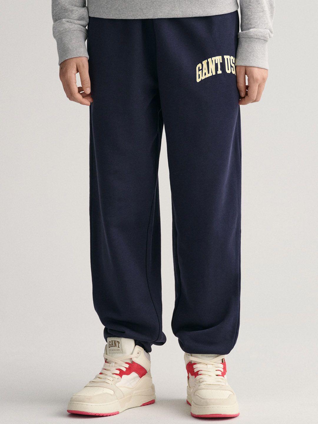 gant kids unisex relaxed fit brand logo cotton joggers track pants