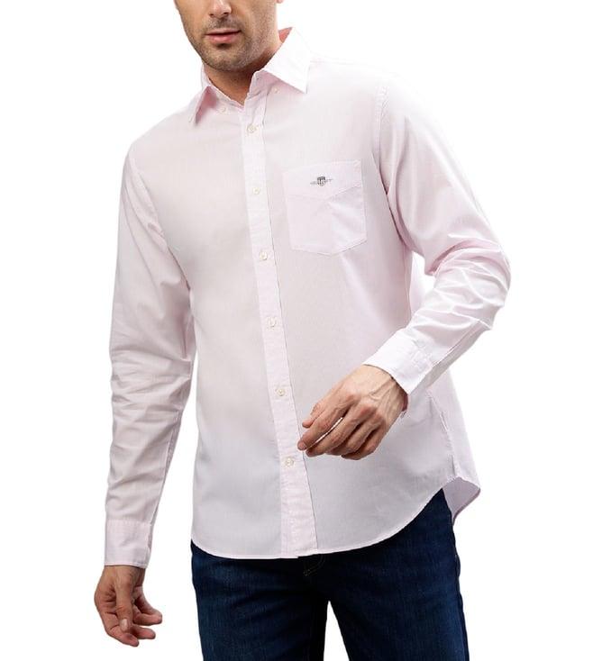 gant light pink fashion striped regular fit shirt