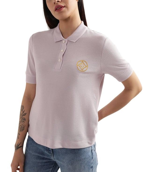 gant lilac preppy relaxed fit polo t-shirt