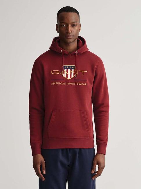 gant maroon hooded sweatshirt