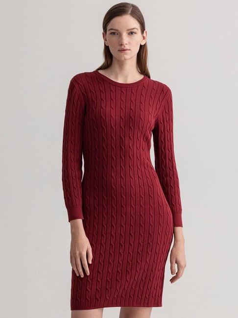 gant maroon sweater dress