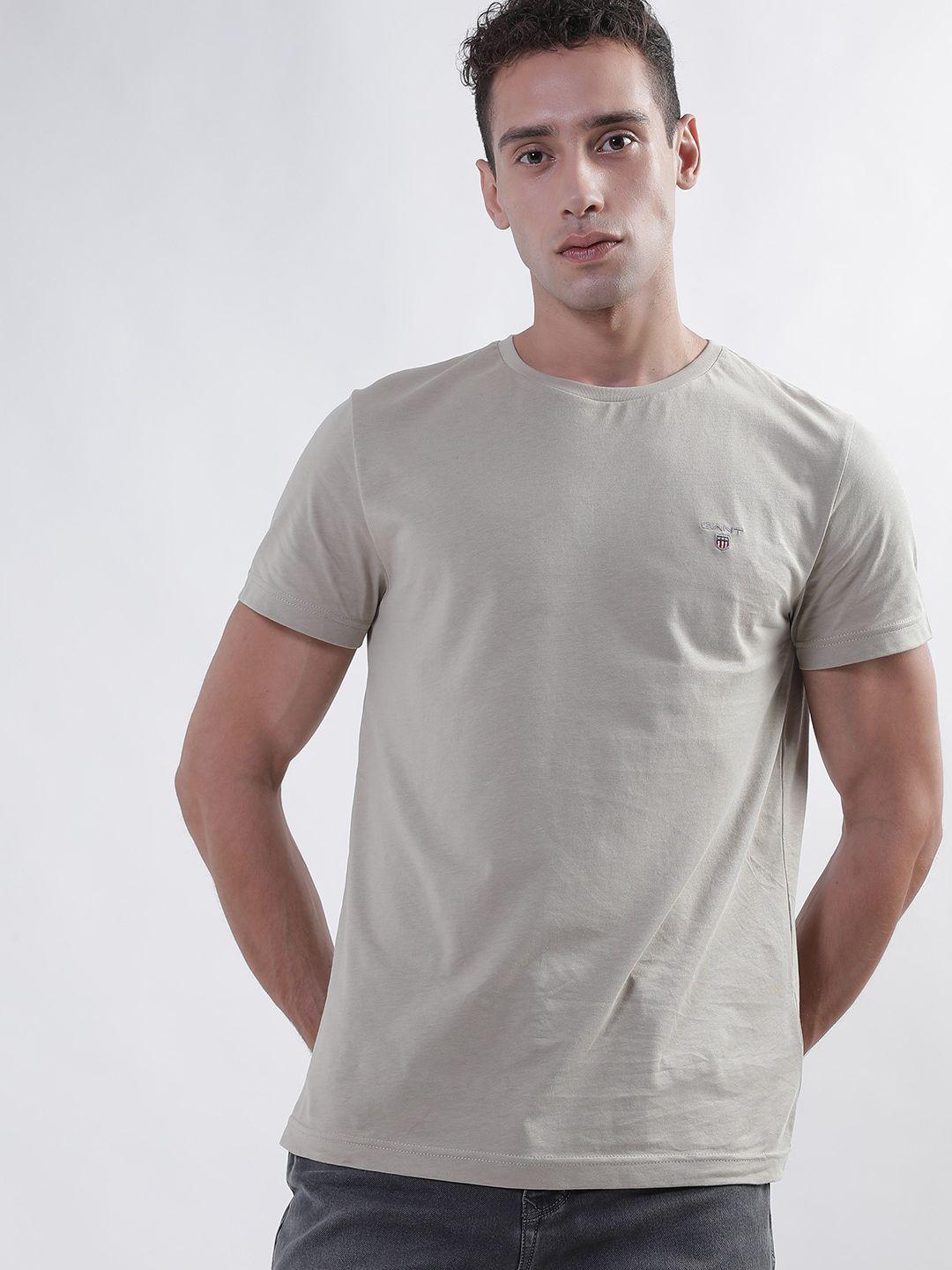 gant men beige pockets t-shirt