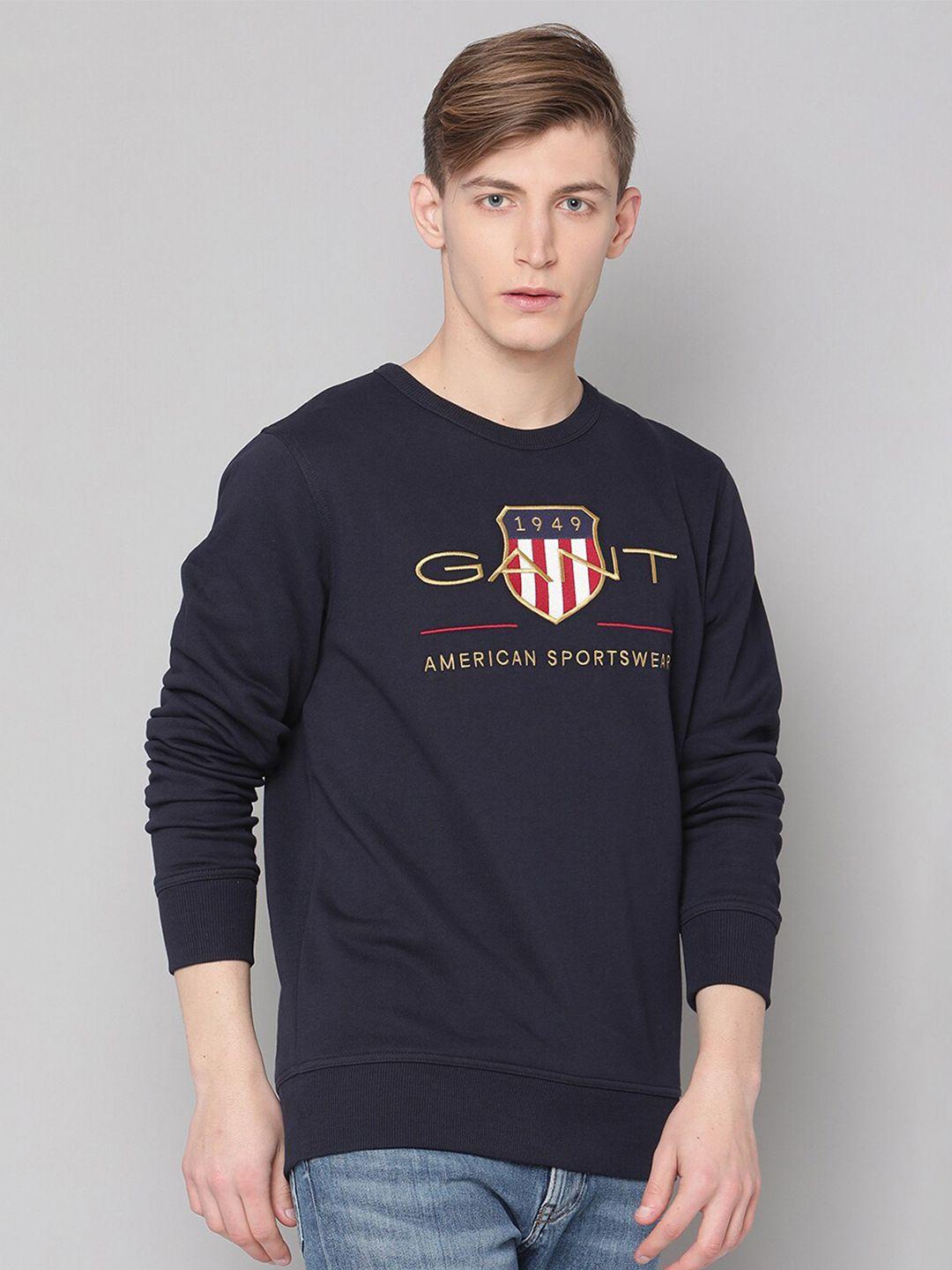 gant men black cotton sweatshirt