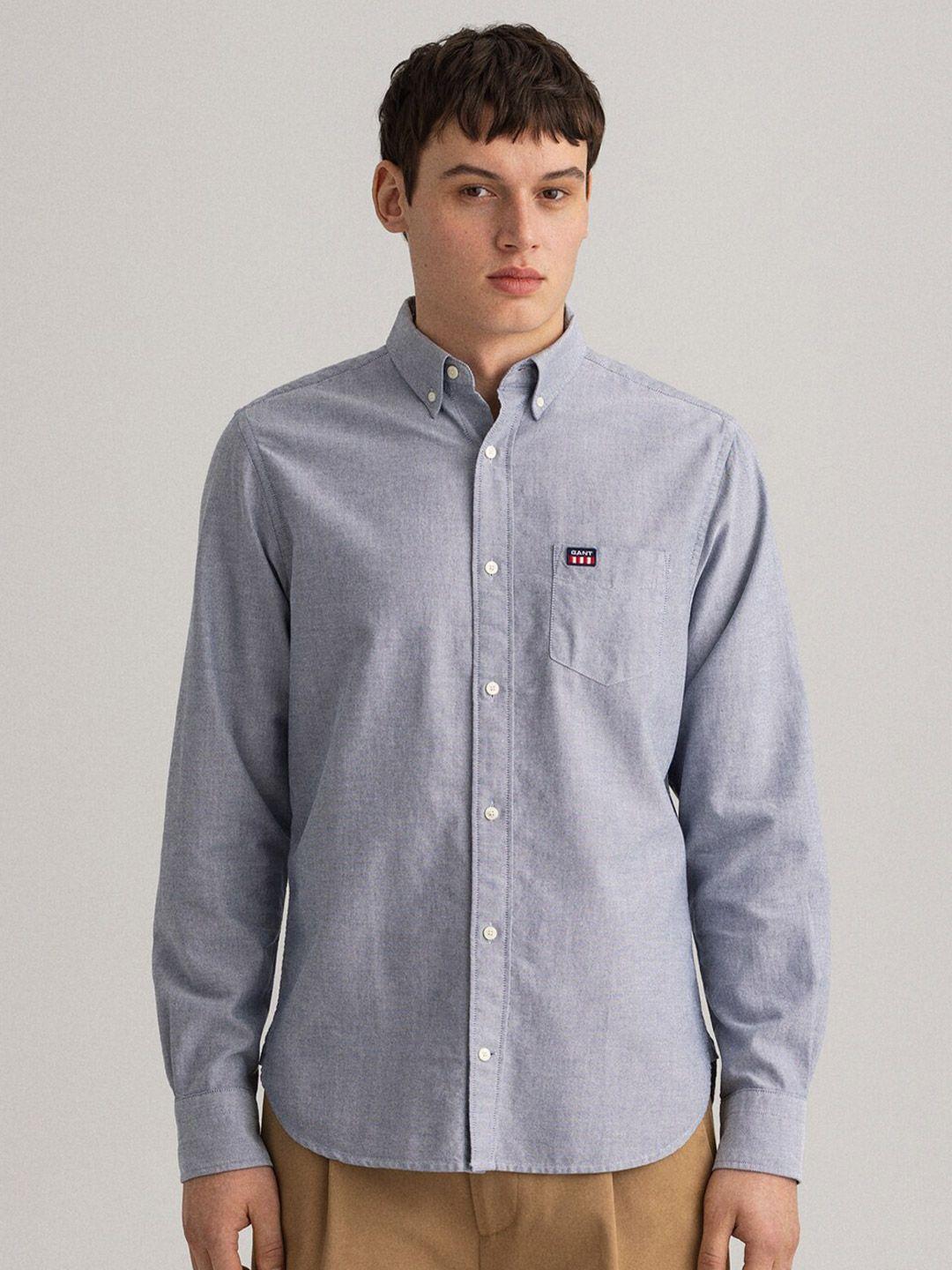 gant men blue classic casual shirt