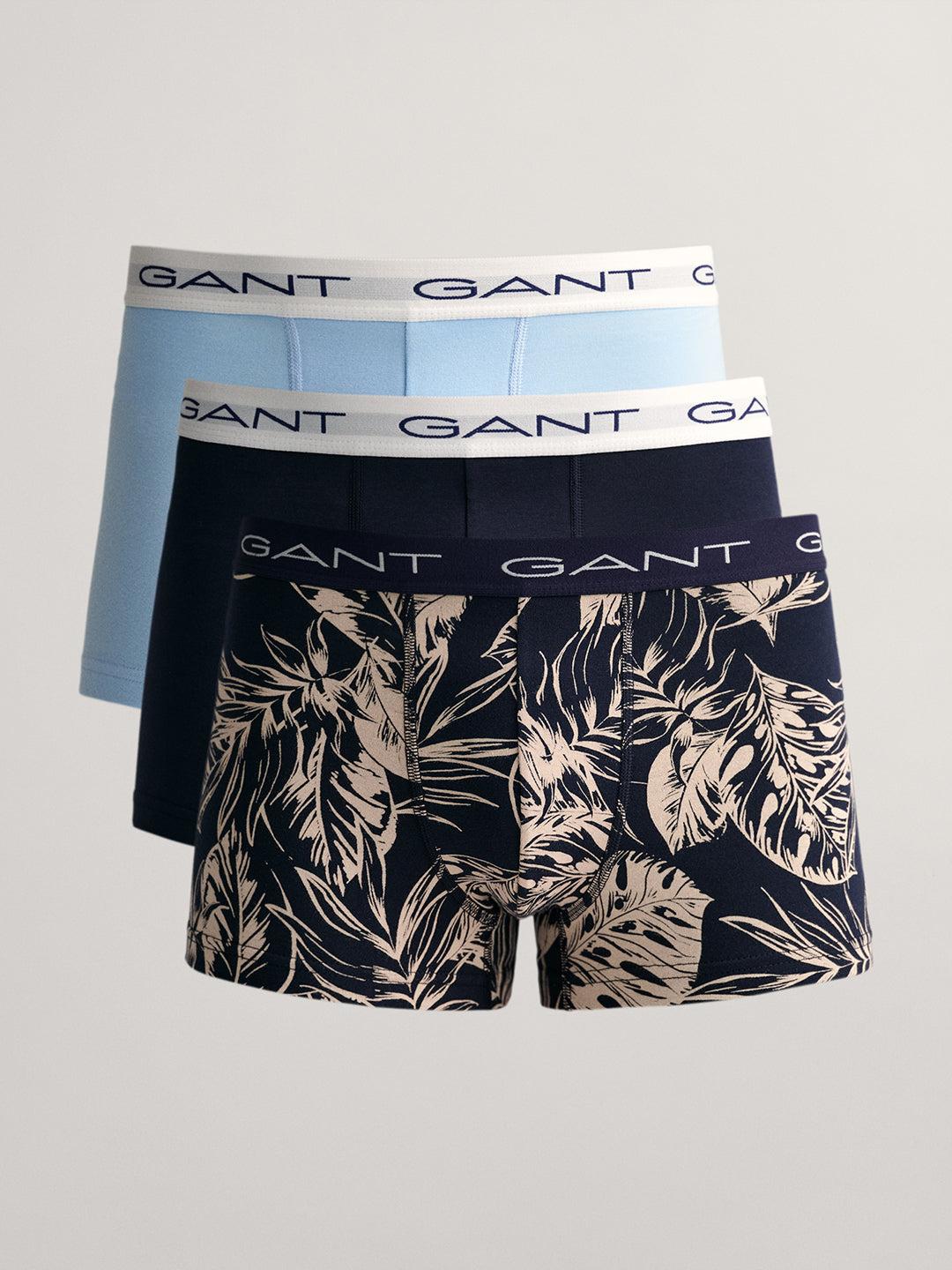 gant men blue printed briefs - pack of 3