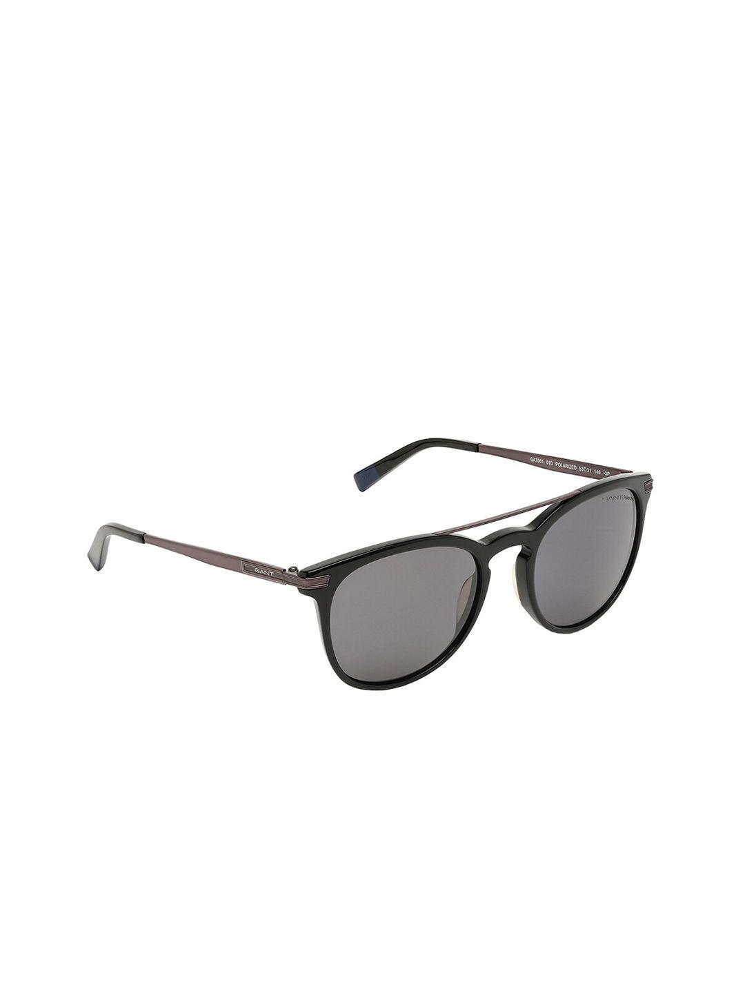 gant men browline sunglasses with uv protected lens