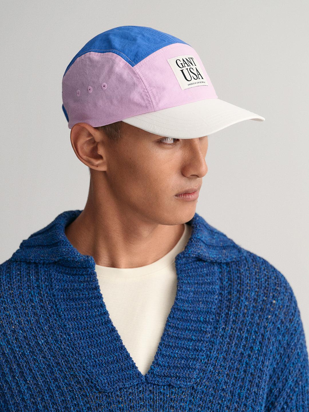 gant men colourblocked cotton baseball cap