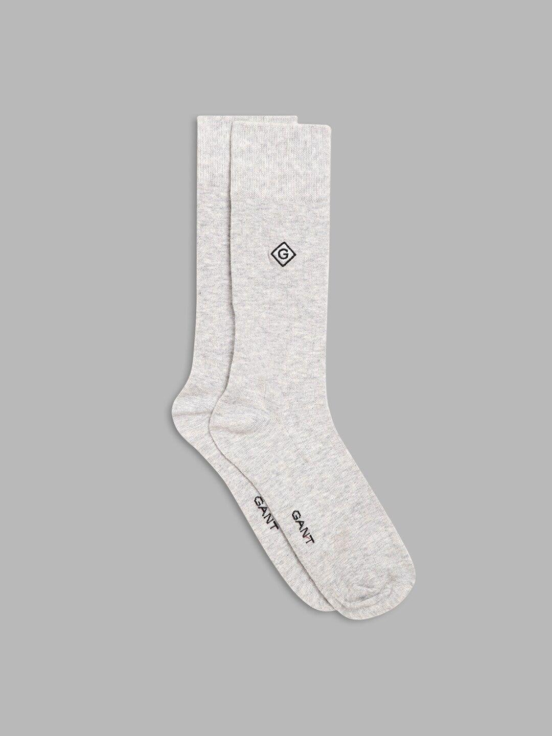 gant men grey solid socks