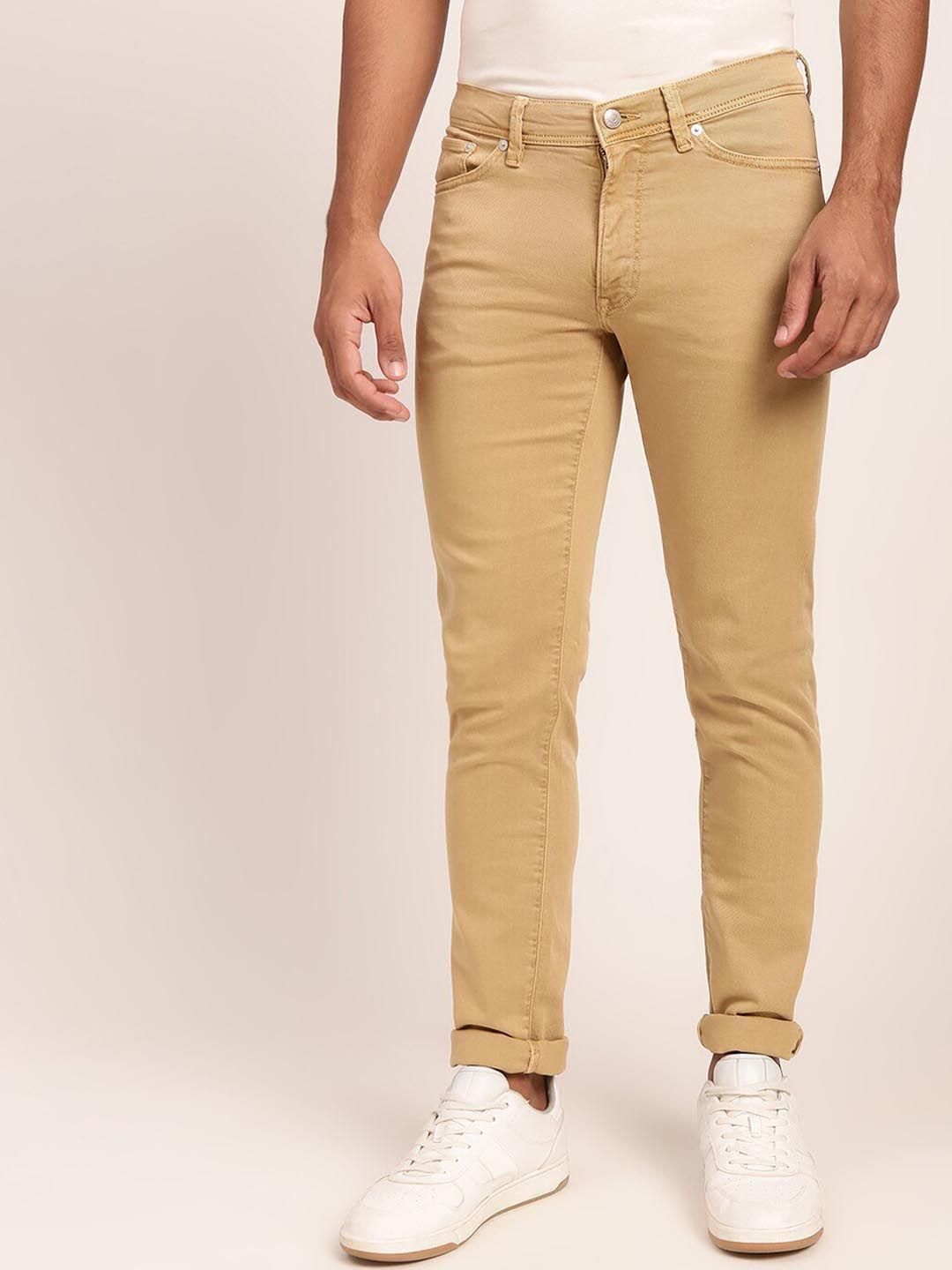 gant men khaki slim fit jeans