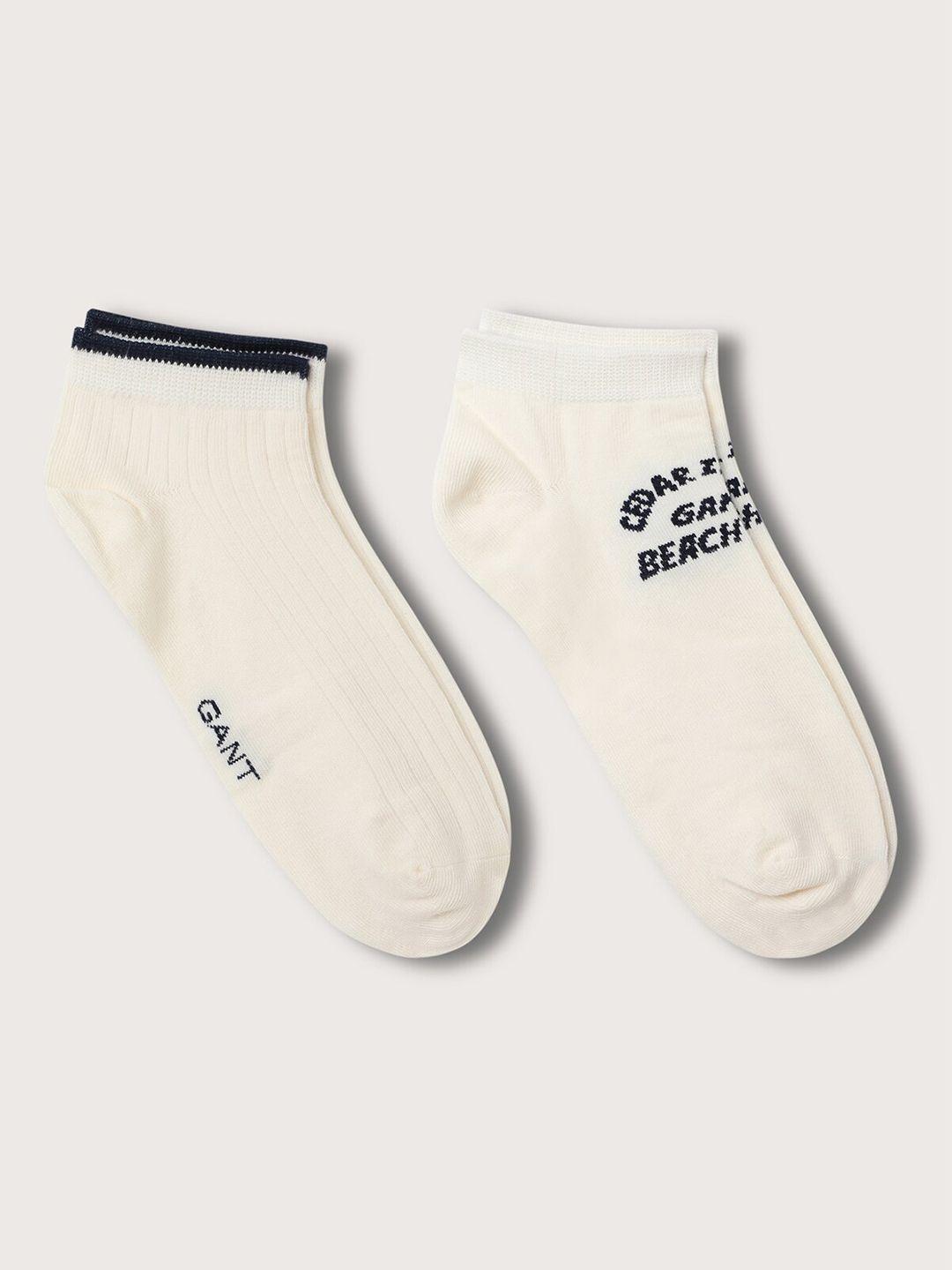 gant men pack of 2 ankle length socks