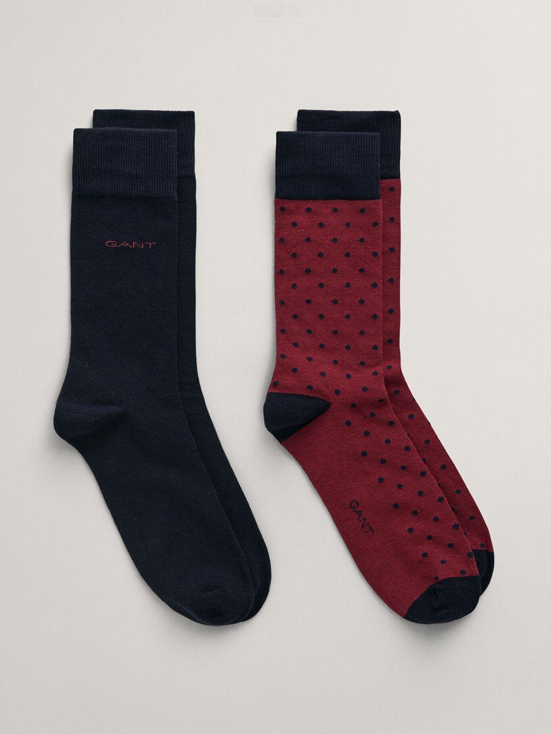 gant men pack of 2 calf-length socks