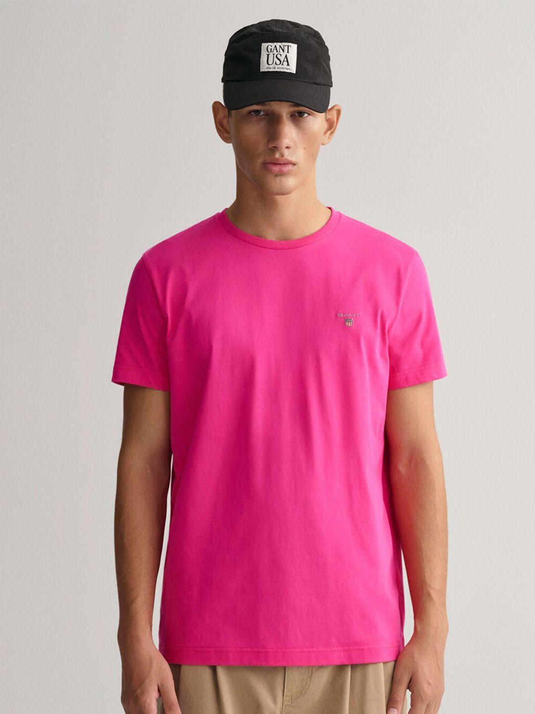 gant men pink t-shirt