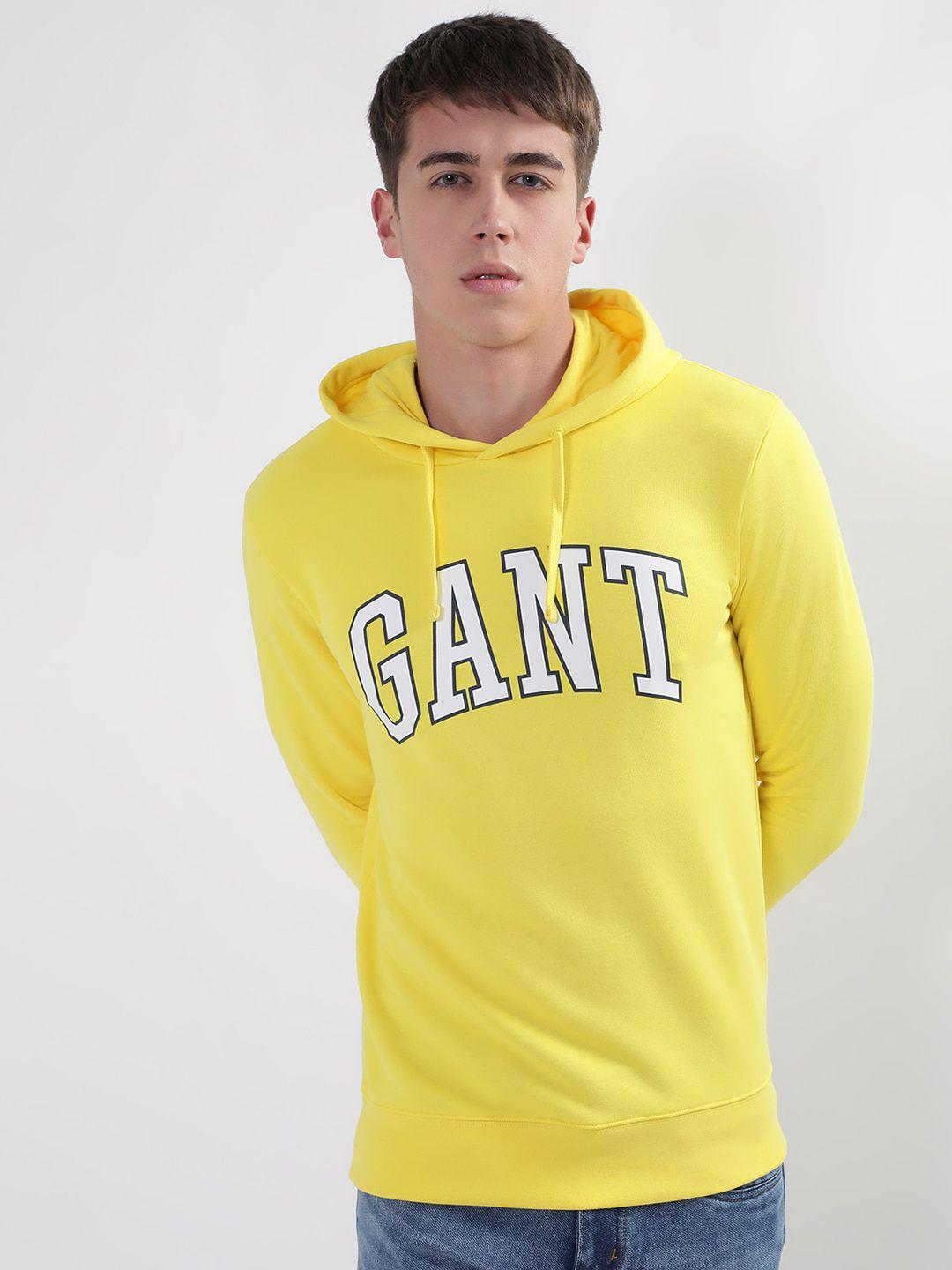 gant men printed cotton hooded sweatshirt