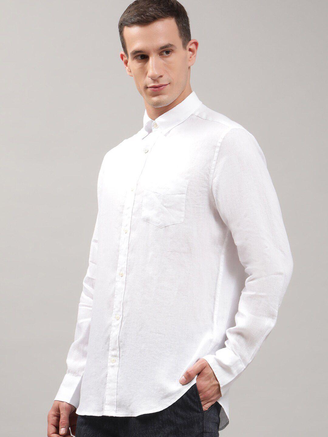 gant men white classic casual shirt