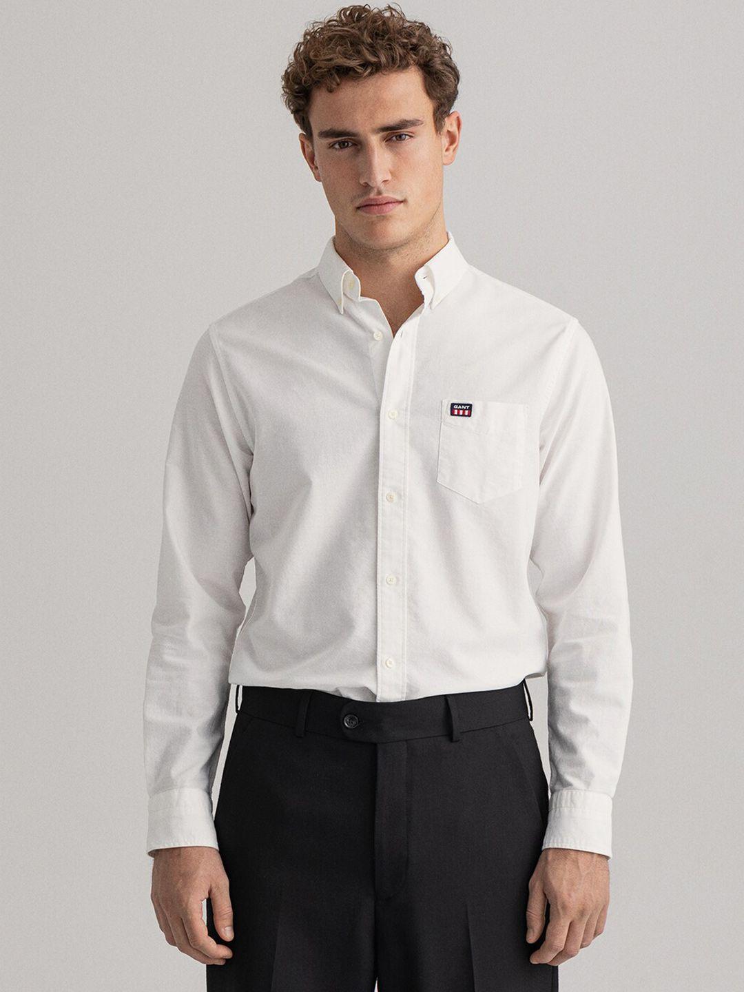 gant men white classic casual shirt