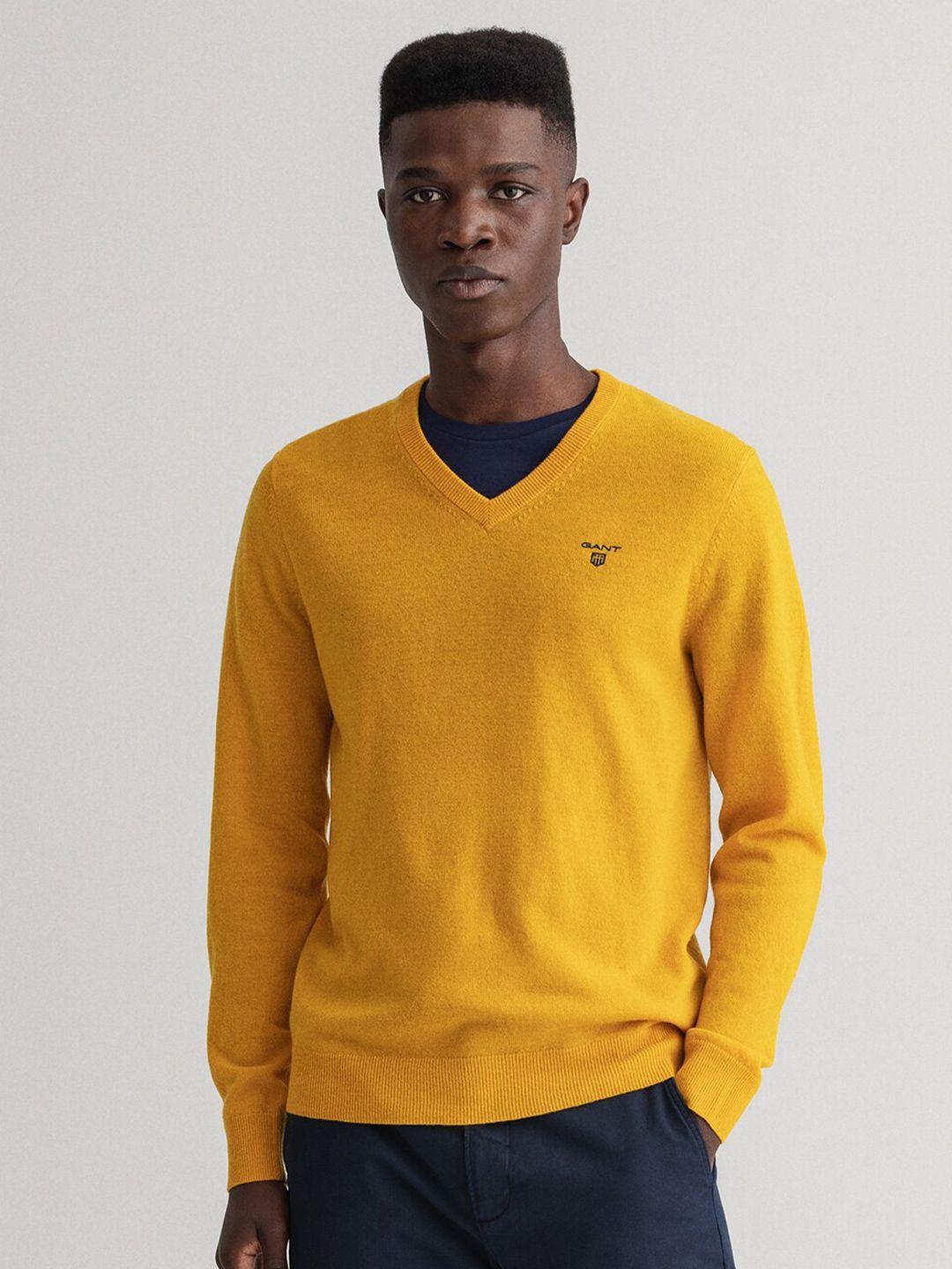 gant men yellow pullover