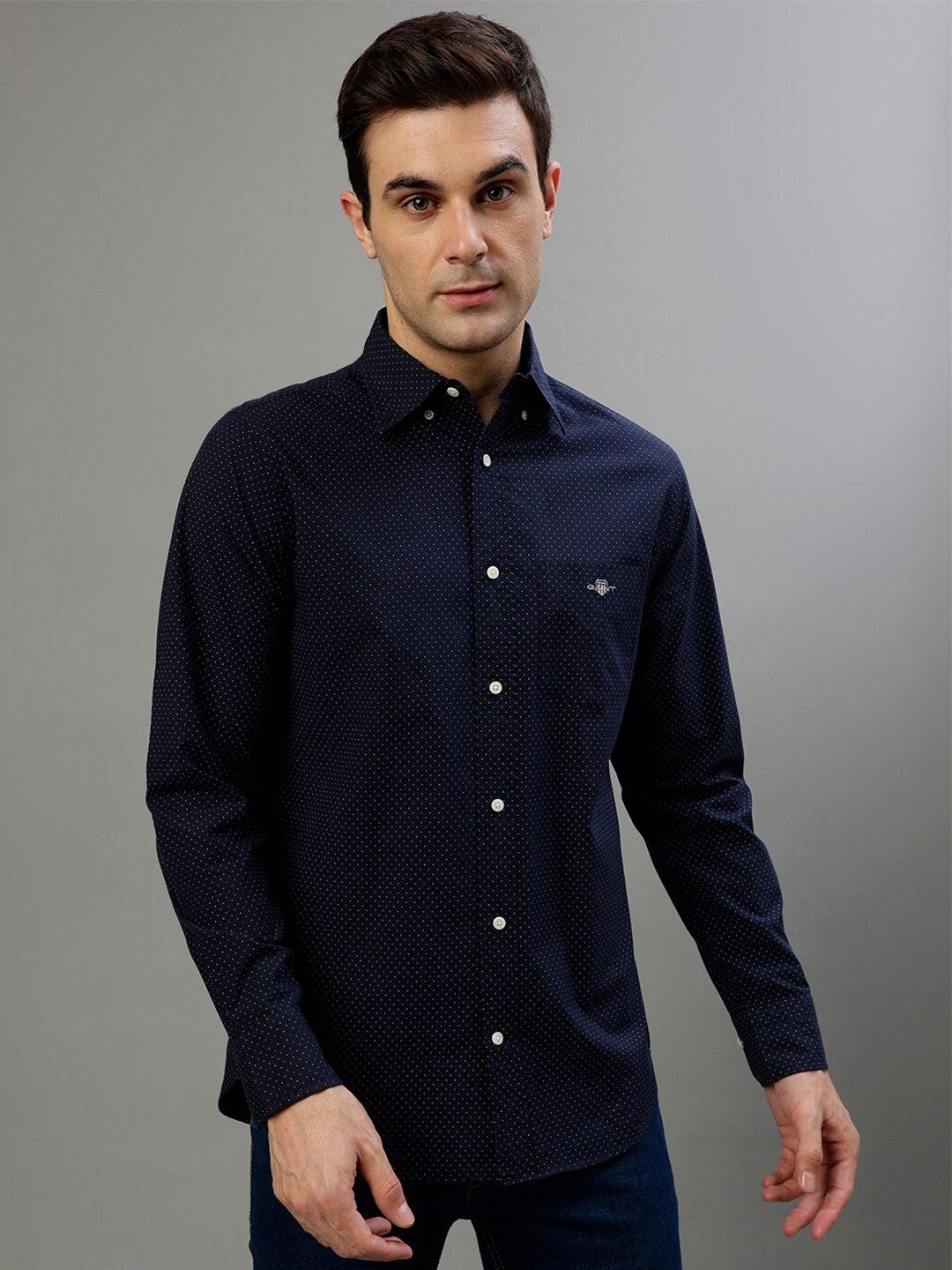 gant micro ditsy printed pure cotton casual shirt