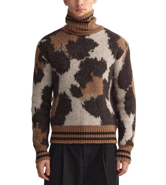 gant multi animal print regular fit sweater