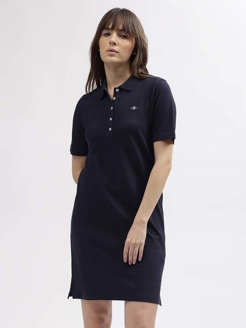 gant navy cotton t-shirt dress