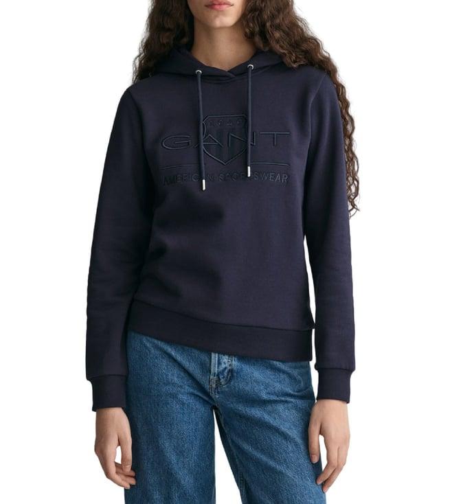 gant navy fashion regular fit hoodie