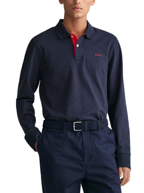 gant navy regular fit polo t-shirt