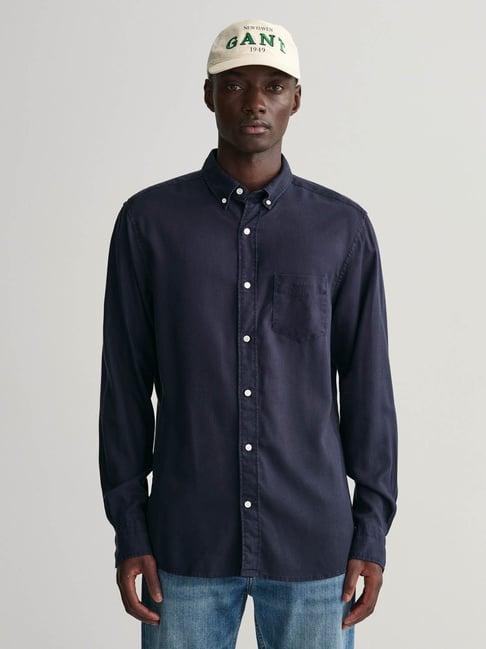 gant navy regular fit shirt