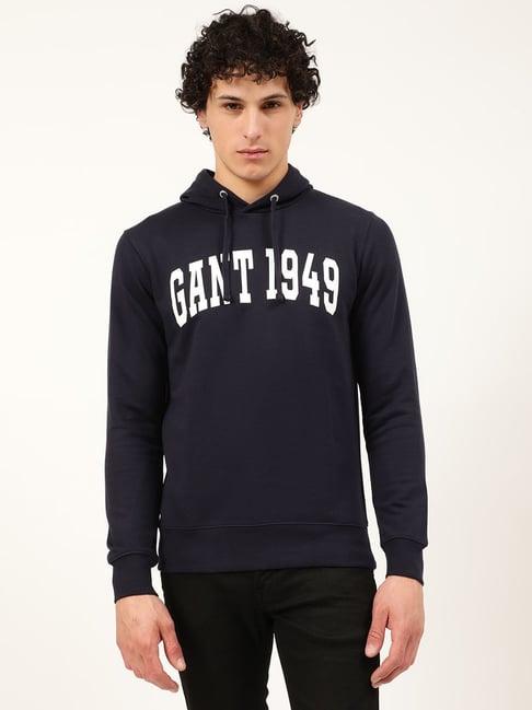 gant navy slim fit printed sweatshirt