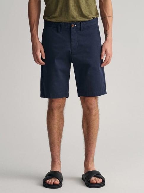 gant navy slim fit shorts