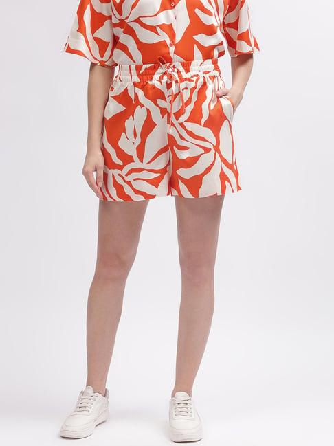 gant orange & white printed shorts