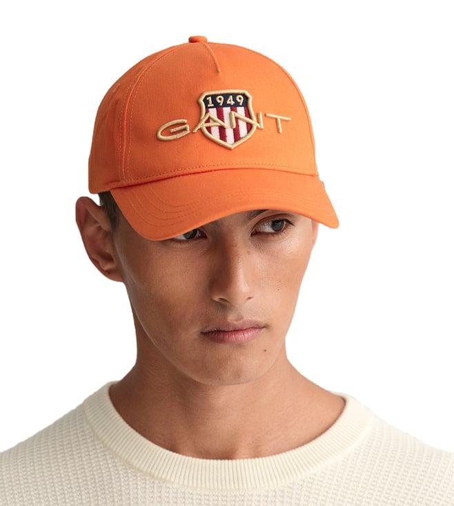 gant orange archive shield logo baseball cap
