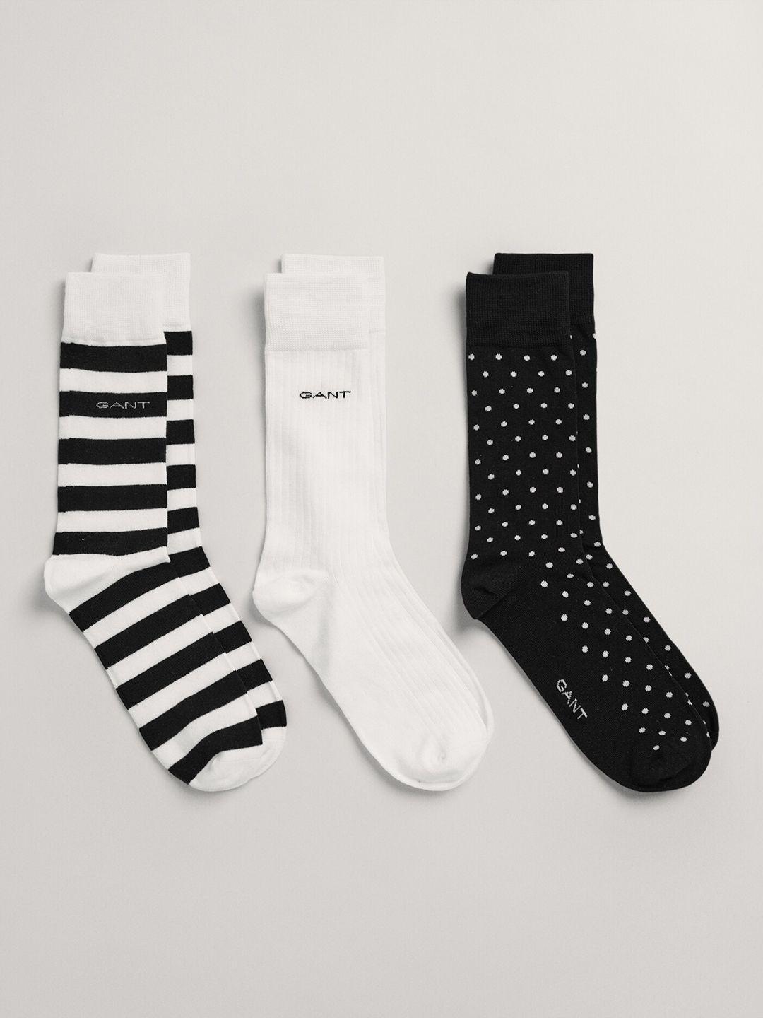 gant pack of 3 patterned above knee length socks